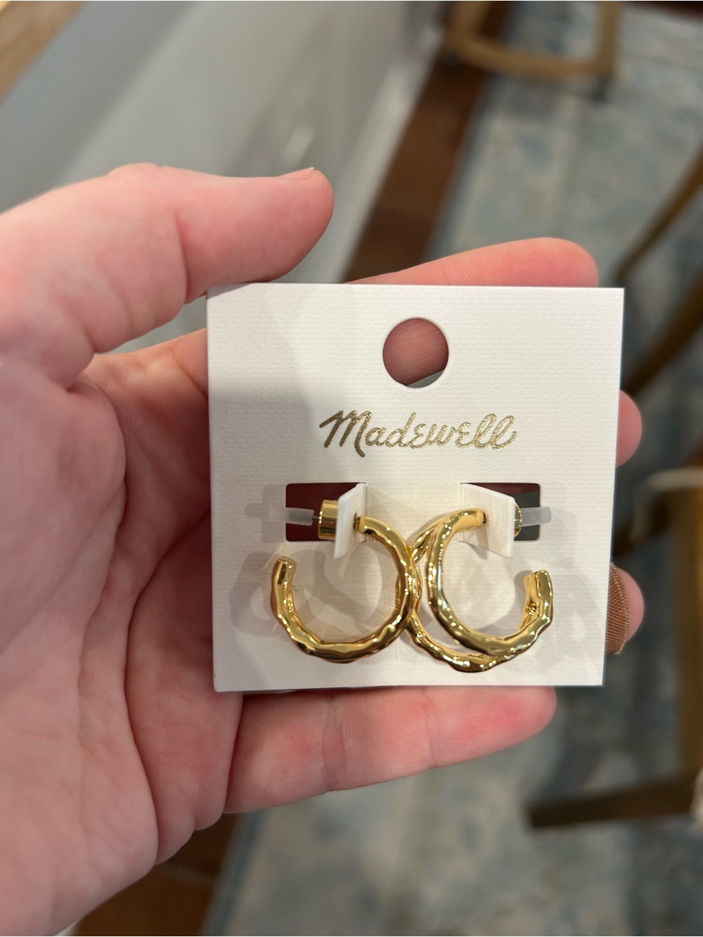 BNWT Madewell gold hoop earrings